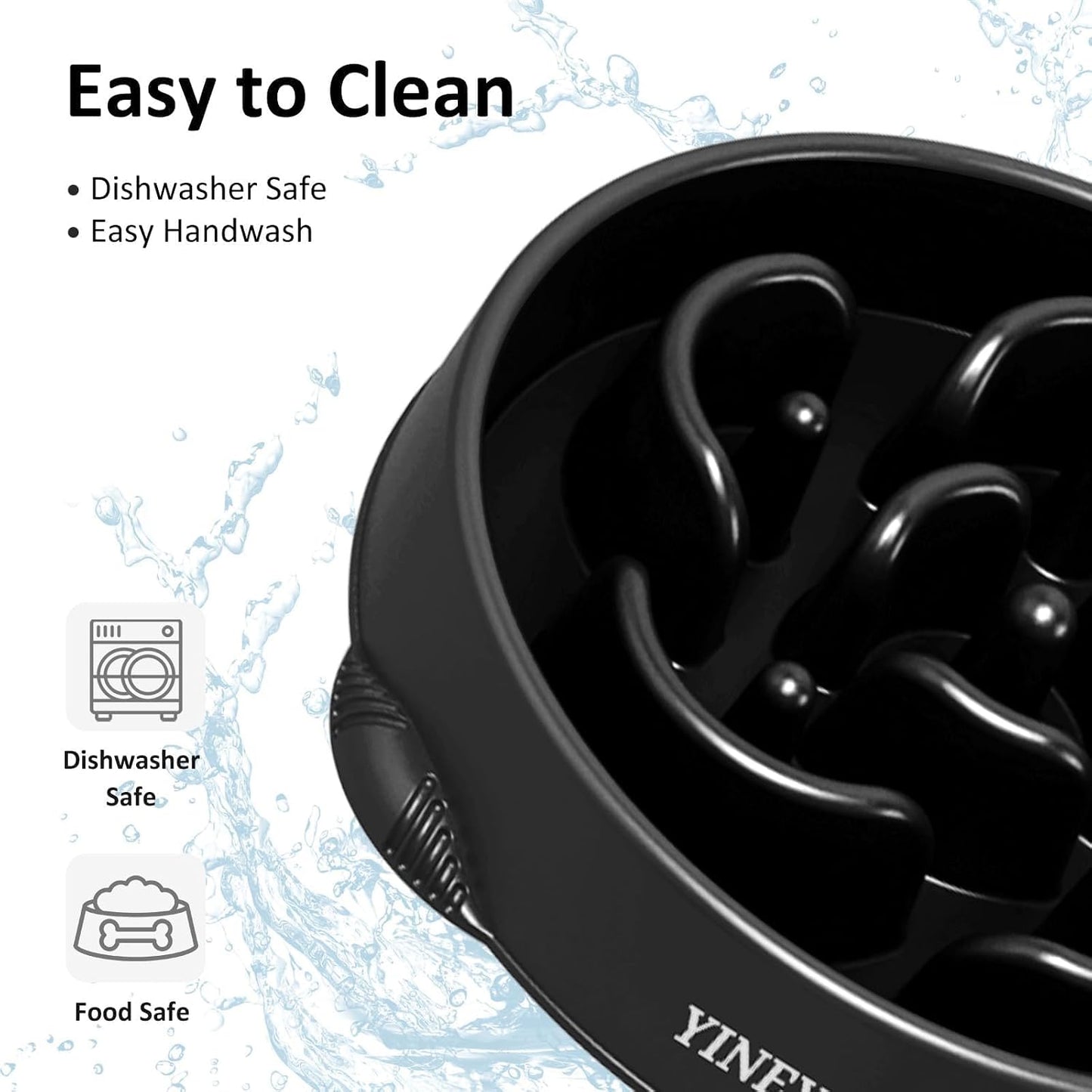 4 Cups Slow Feeder Dog Bowls Large Breed Anti-Choking Healthy Eating | Dog Food Bowl Slow down Eating Prevents Bloat, Promotes Healthy Digestion, Puzzle Feeder Interactive Makes Meal Time Fun