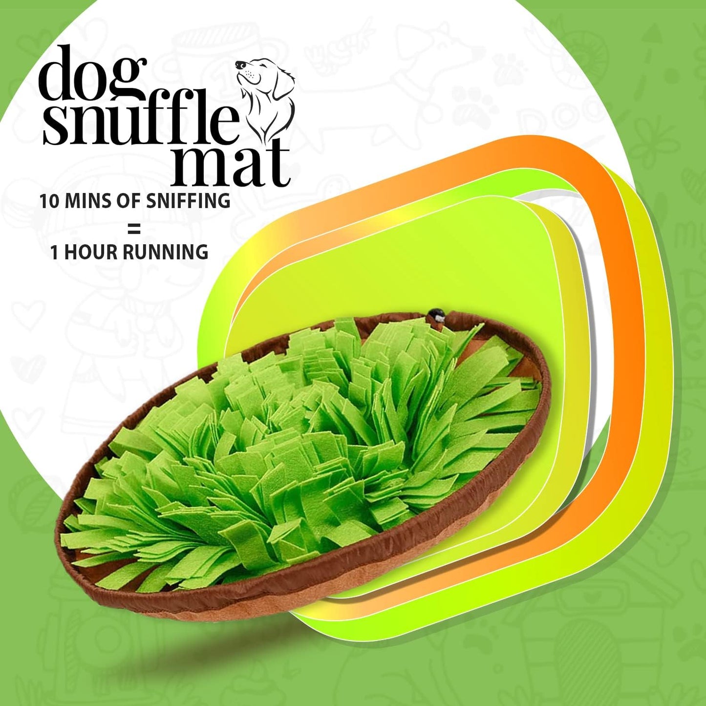 Snuffle Mat for Dogs & Puppies - Washable Training Puzzle Toy for Large & Small Breeds - Game for Boredom & Feeding Mat for Brain Stimulation & Stress Relief - Pet Foraging Mat for Smell Training