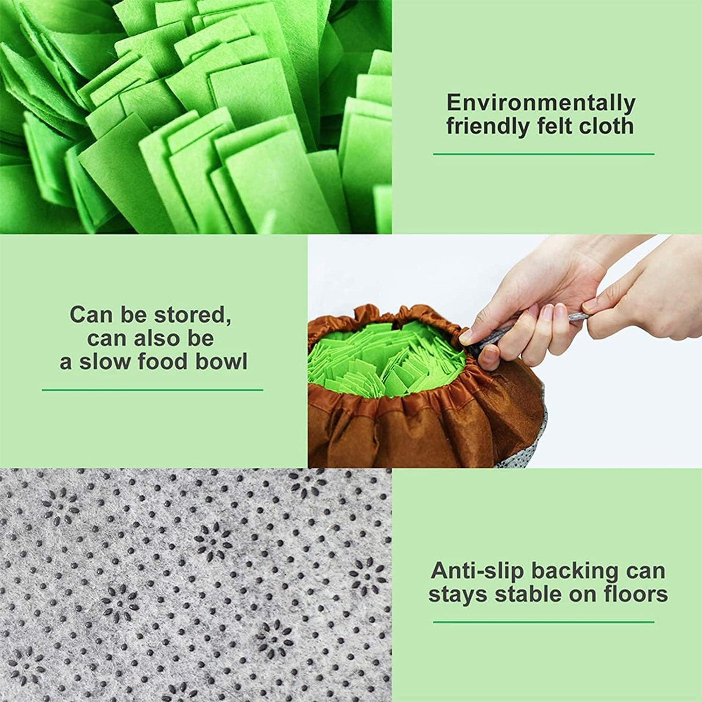 Snuffle Mat for Dogs & Puppies - Washable Training Puzzle Toy for Large & Small Breeds - Game for Boredom & Feeding Mat for Brain Stimulation & Stress Relief - Pet Foraging Mat for Smell Training