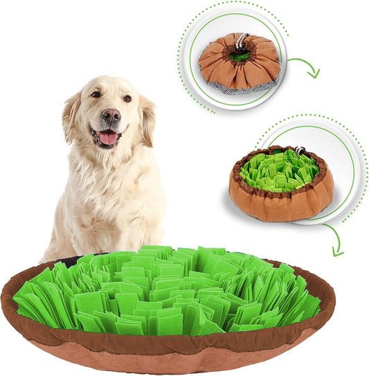 Snuffle Mat for Dogs & Puppies - Washable Training Puzzle Toy for Large & Small Breeds - Game for Boredom & Feeding Mat for Brain Stimulation & Stress Relief - Pet Foraging Mat for Smell Training