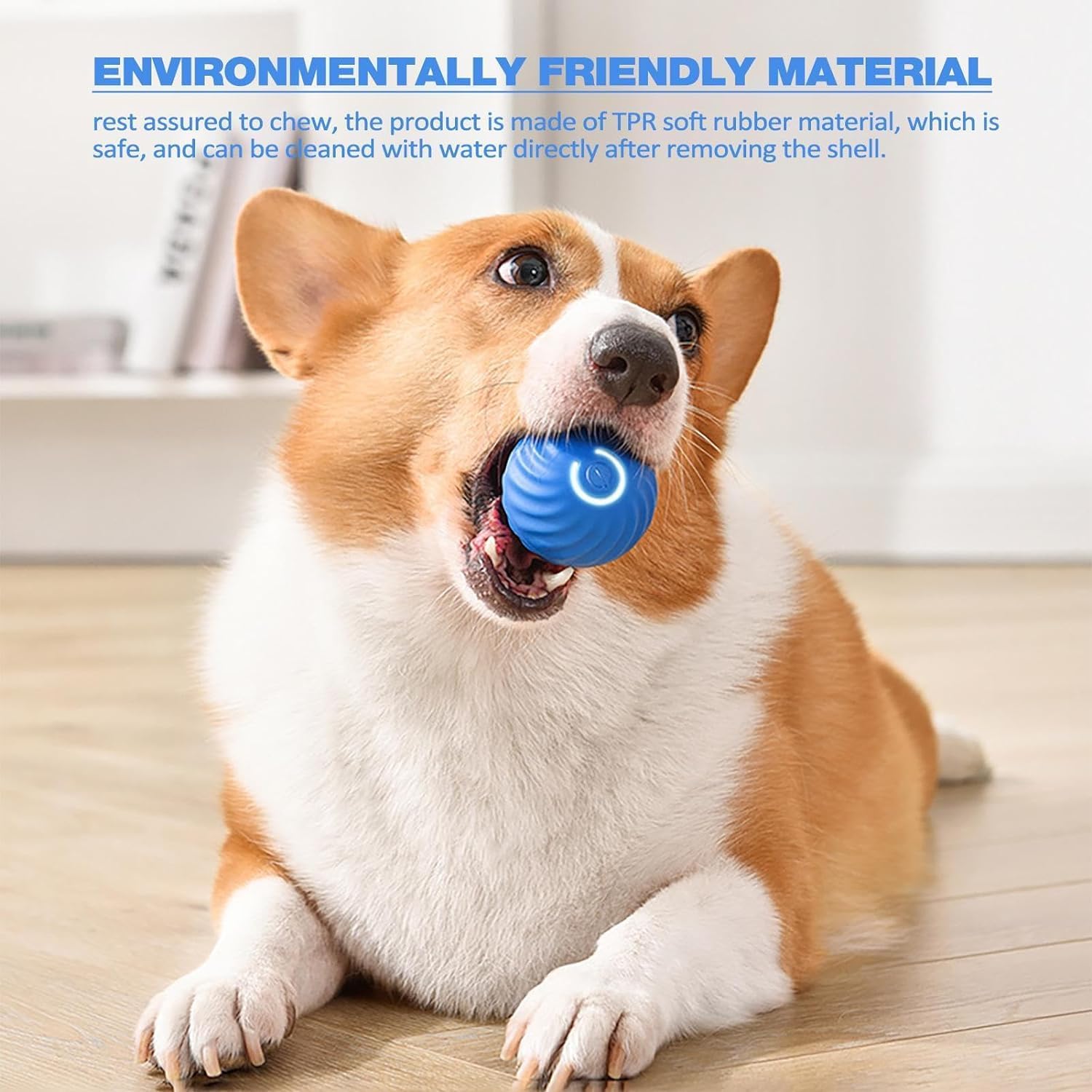 Dog Self Rolling Ball, Smart Self-Moving Ball with 2 Modes Long Battery Life, New Electric Intelligent Teasing Cat Ball with Replaceable Shell, Rechargeable Cat Toys Balls for Indoor Cats, Dogs, Pets,