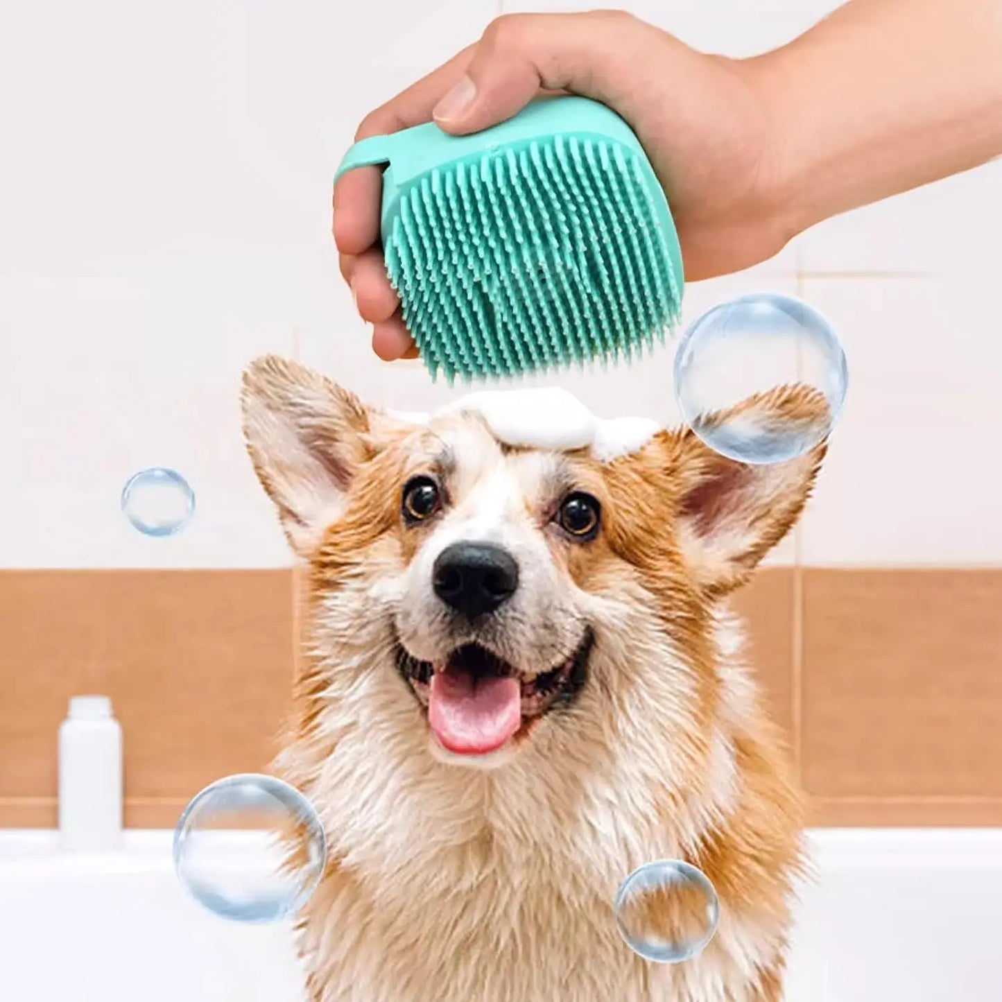 7-Piece Cat and Dog Brush Beauty Set, Pet Self-Cleaning Brush with Pet Nail Clippers and Files, Flea Dog Comb, Pet Shower Brush